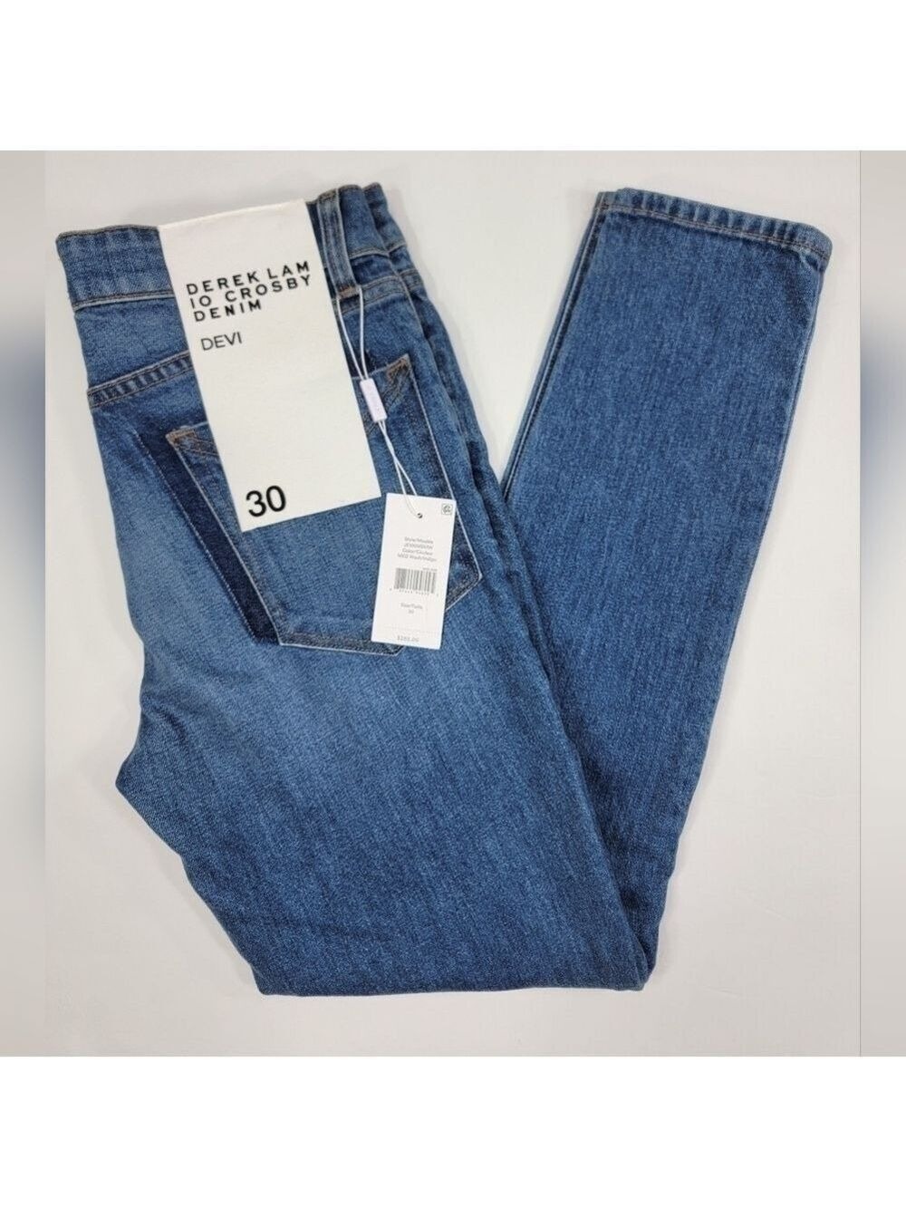 NEW Derek Lam 10 Crosby Devi Mid-Rise Authentic Skinny Patchwork Jeans Size 30